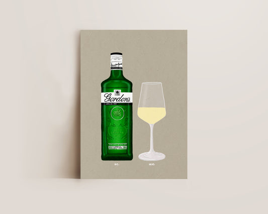 Gordon's Gin & White Wine Print