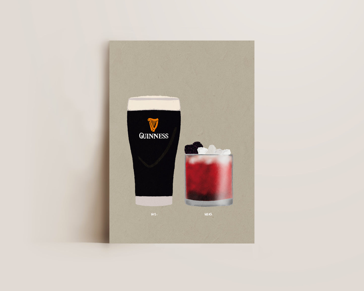 Guinness & Bramble Cocktail Print