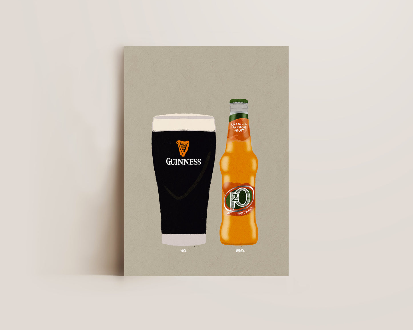 Guinness & J20 Orange Print
