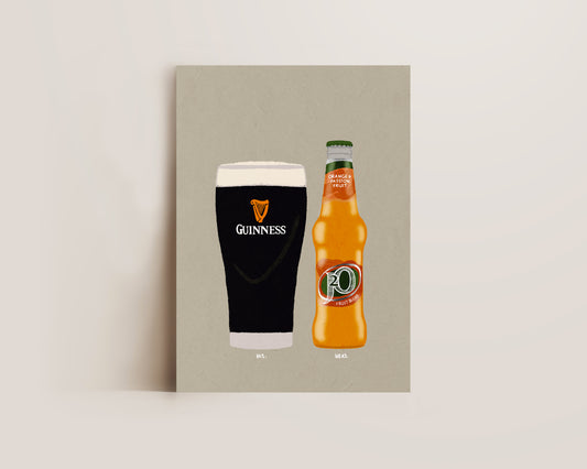 Guinness & J20 Orange Print