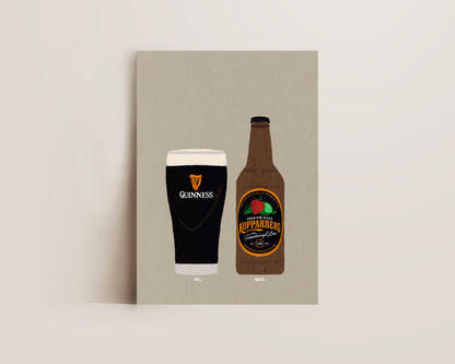 Guinness & Strawberry Lime Kopparberg Print