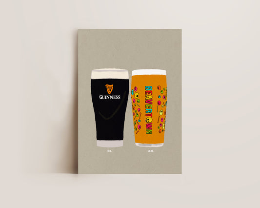 Guinness & Neck Oil Print