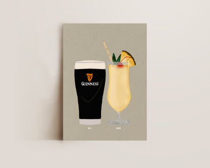 Guinness & Pina Colada Print