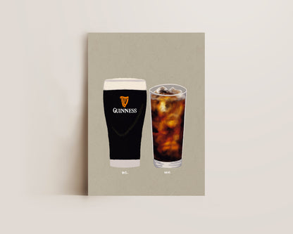 Guinness & Rum Coke Print