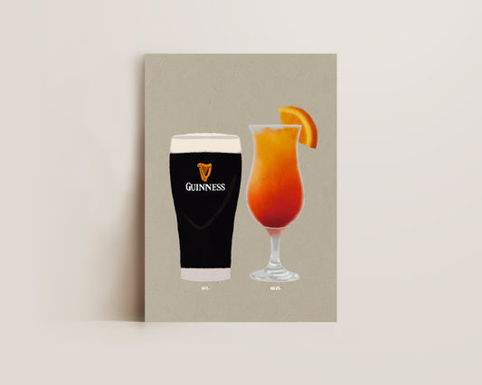 Guinness & Sex On The Beach Print