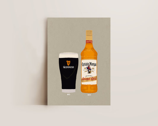 Guinness & Spiced Rum Print