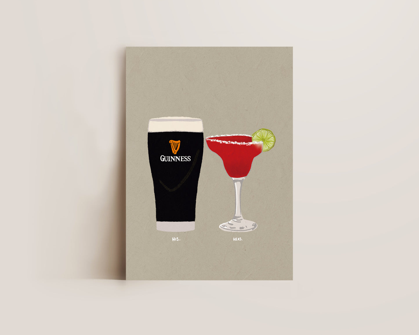 Guinness & Strawberry Margarita Print