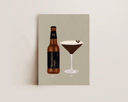 Hawkstone Lager & Espresso Martini Print