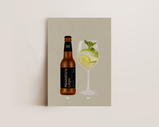 Hawkstone Lager & Hugo Spritz Print