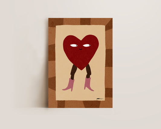 Heart Cowgirl Print