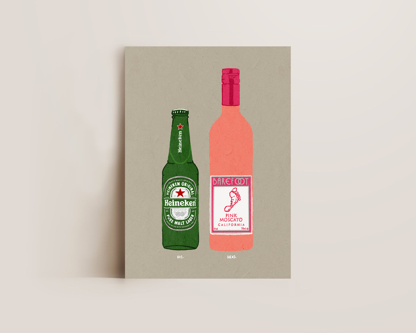 Heineken & Pink Moscato Print