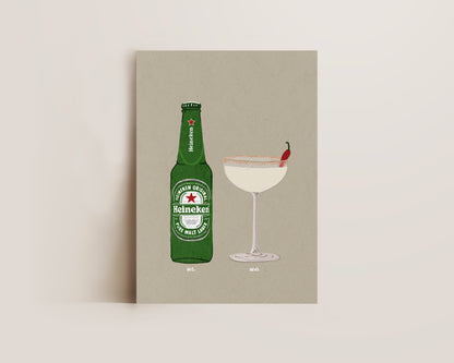 Heineken & Spicy Marg Print