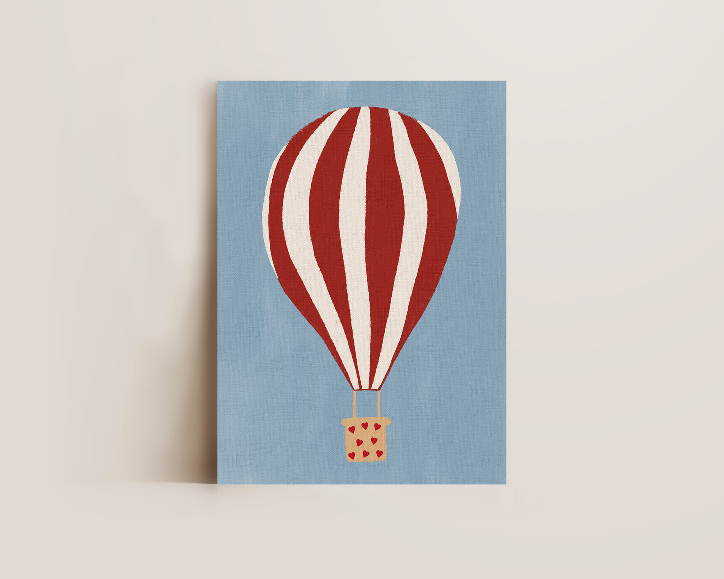 Heart Air Balloon Print