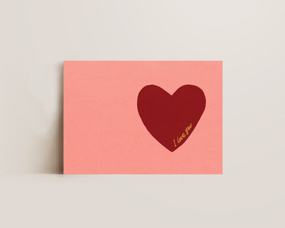 I Love You Heart Print