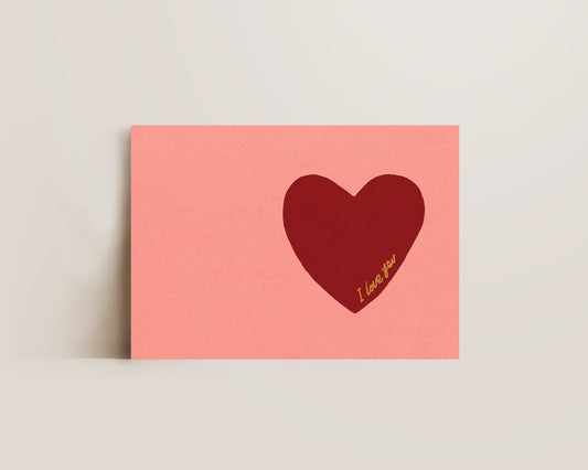 I Love You Heart Print