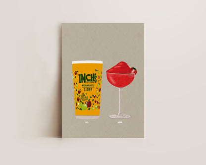 Inch's & Frozen Strawberry Daiquiri Print