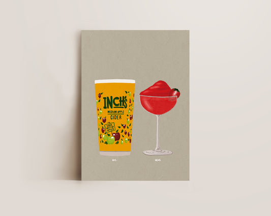 Inch's & Frozen Strawberry Daiquiri Print