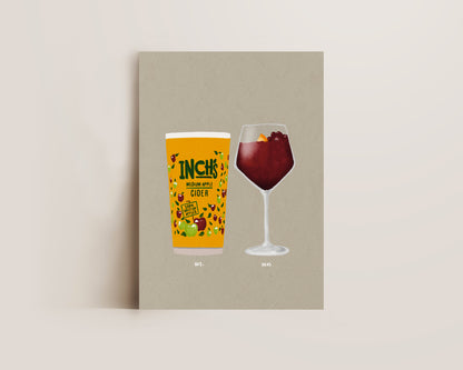 Inch's & Sangria Print