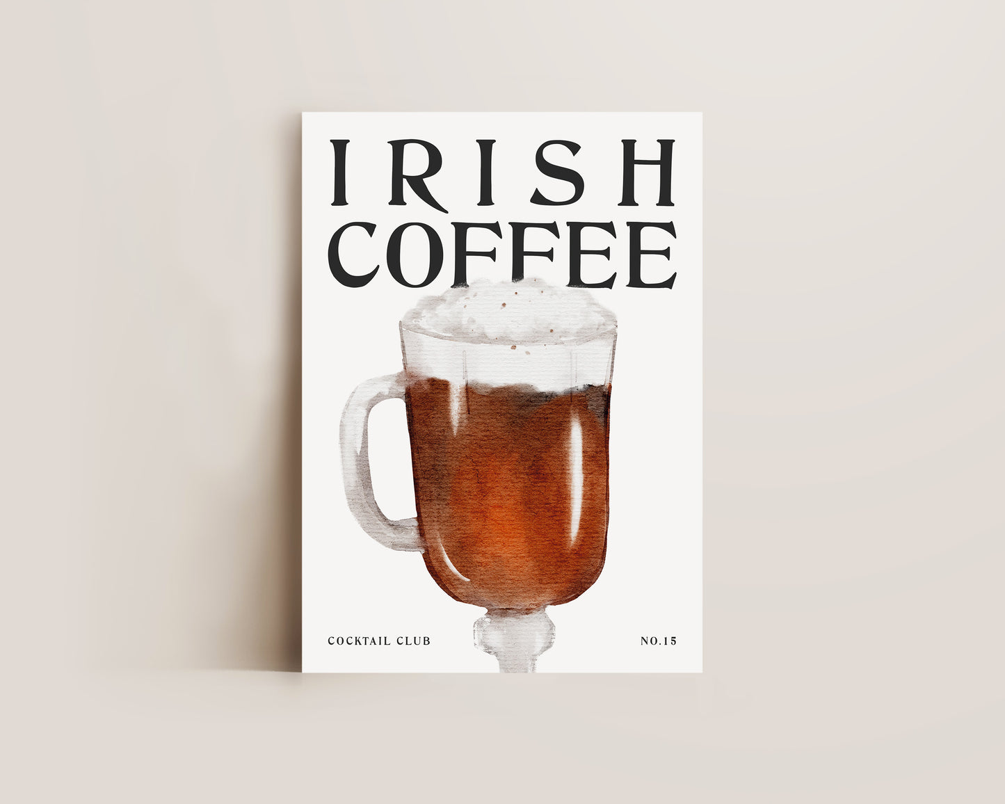 Irish Coffee Cocktail Print