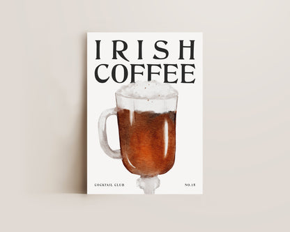 Irish Coffee Cocktail Print
