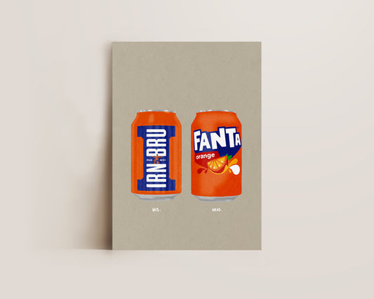 Irn Bru & Fanta Orange Print