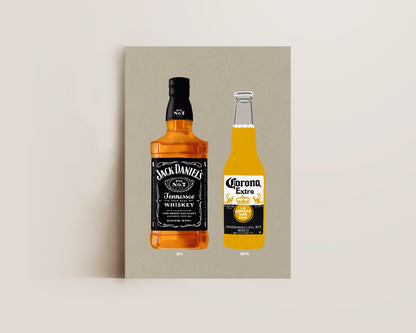 Jack Daniel's & Corona Print