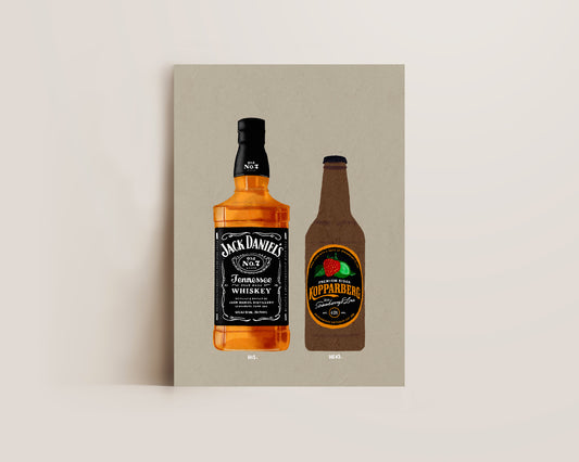 Jack Daniel's & Strawberry Lime Kopparberg Print