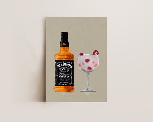 Jack Daniel's & Pink Gin Print