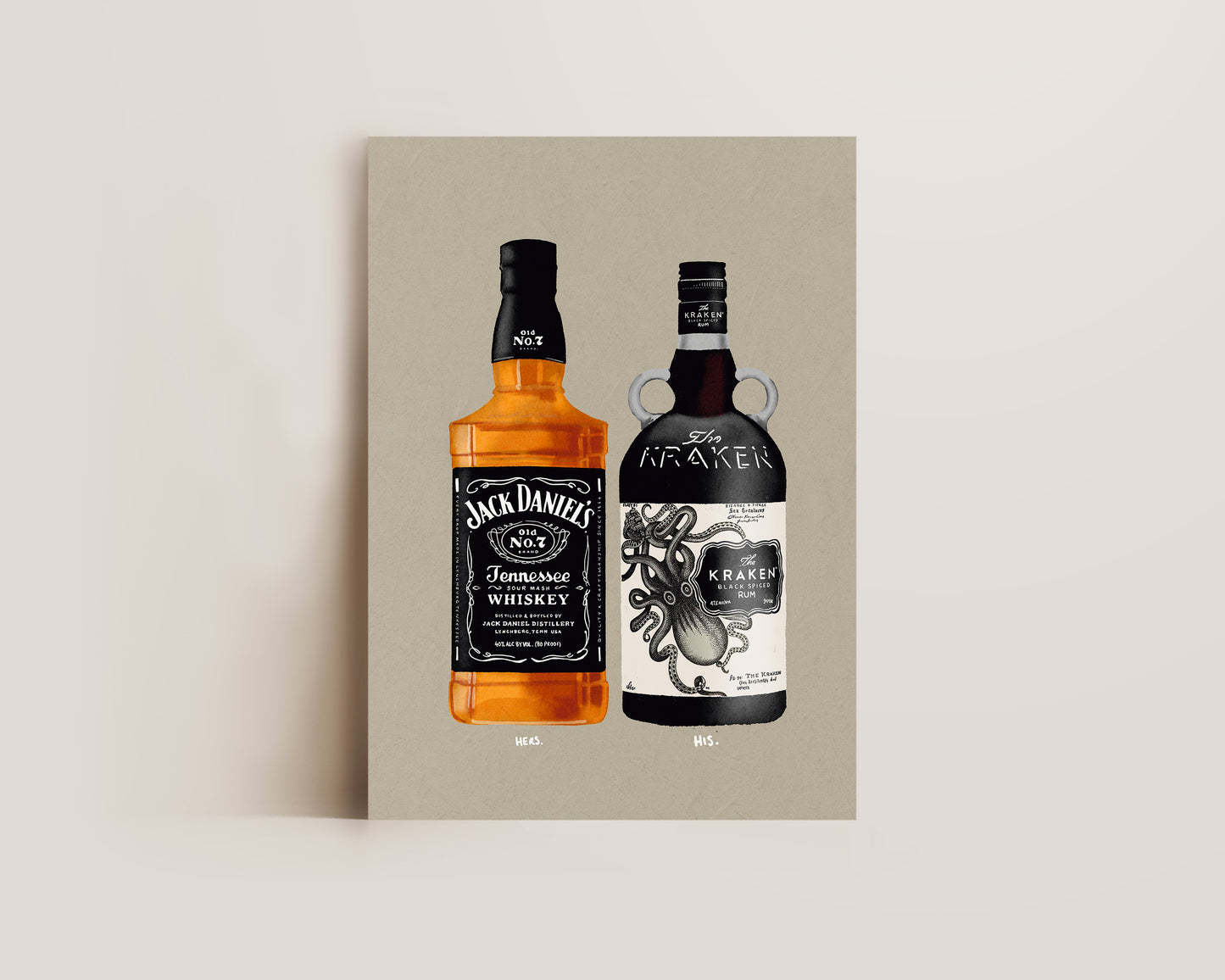 Jack Daniel's & Kraken Print