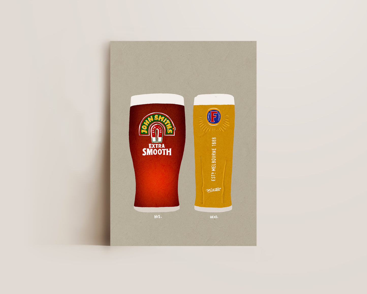 John Smith's & Fosters Print