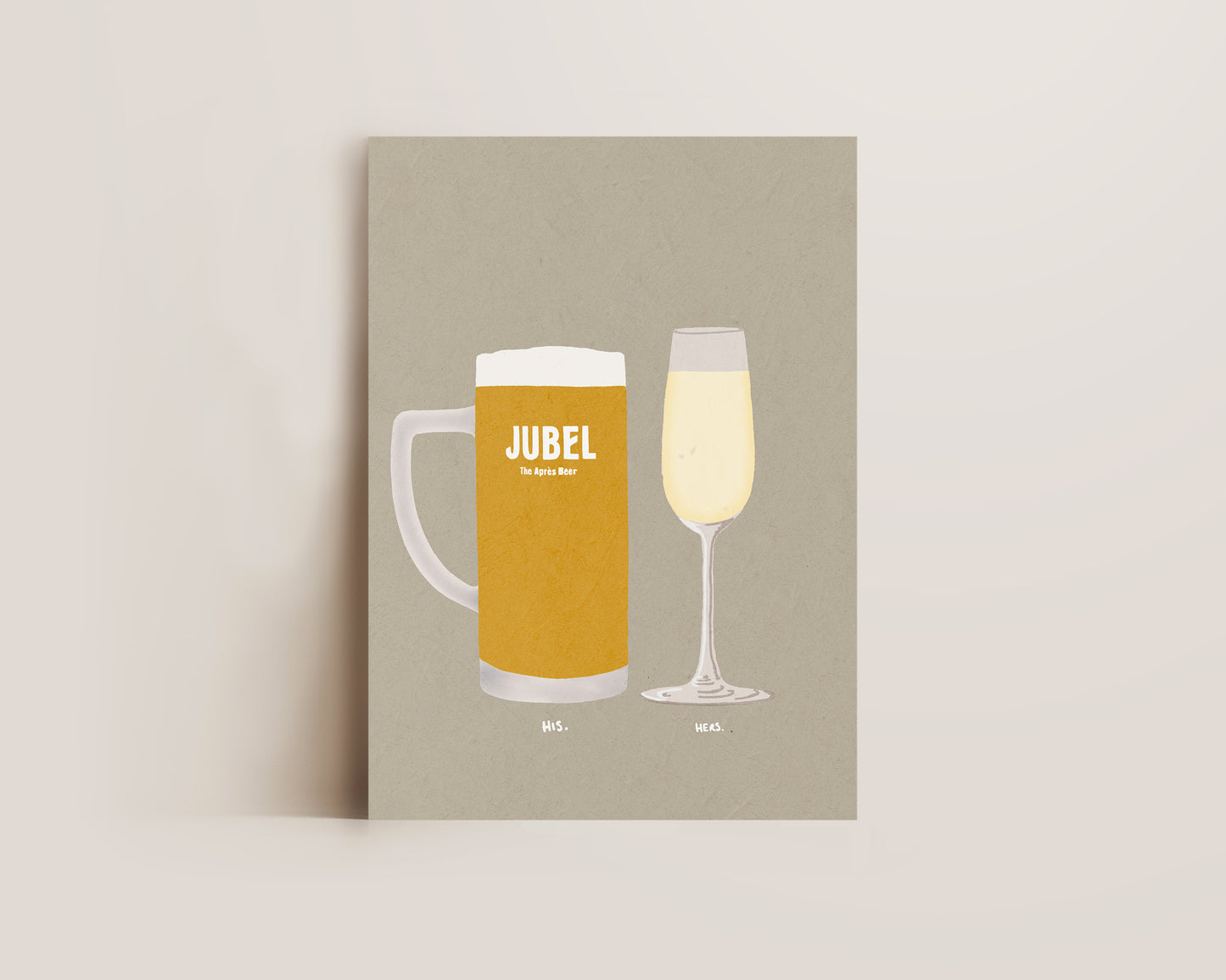Jubel & Prosecco Glass Print