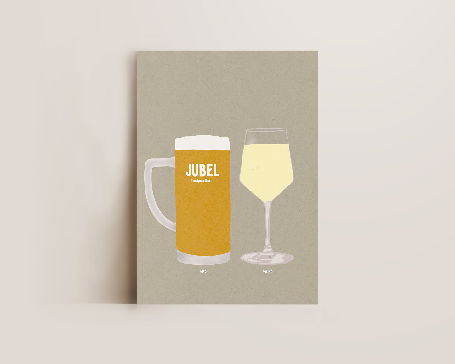 Jubel & White Wine Print