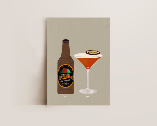 Strawberry Lime Kopparberg & Pornstar Print