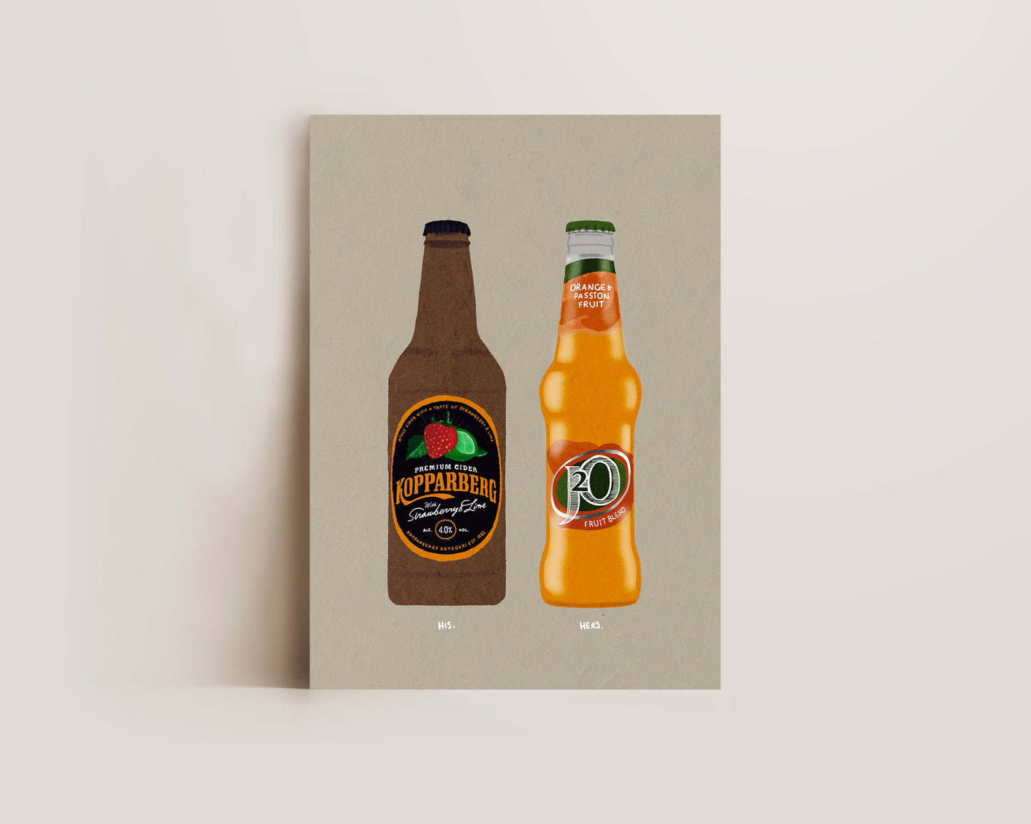 Strawberry Lime Kopparberg & J20 Orange Print