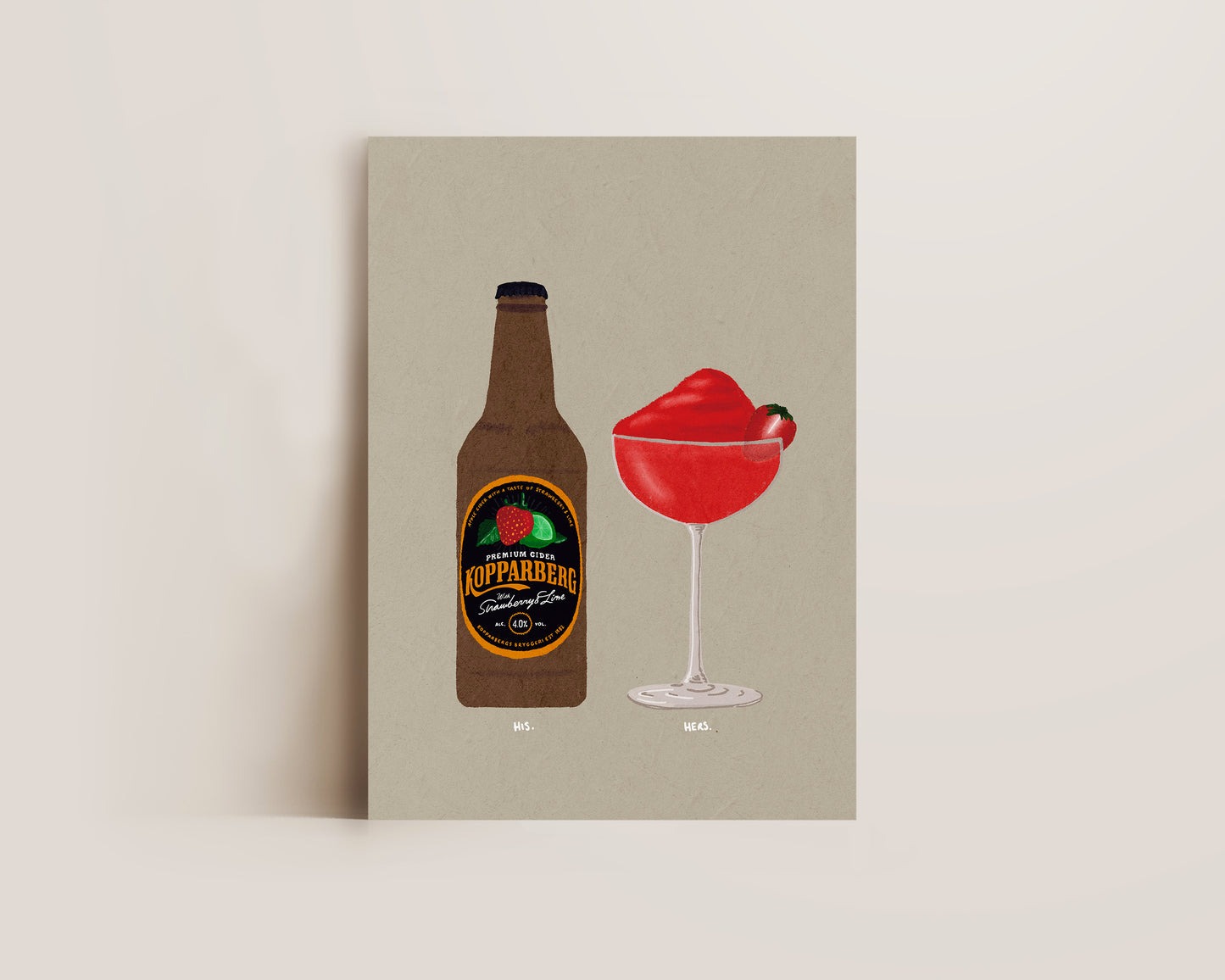 Strawberry Lime Kopparberg & Frozen Strawberry Daiquiri Print