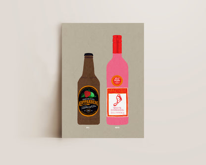 Strawberry Lime Kopparberg & White Zinfandel Print