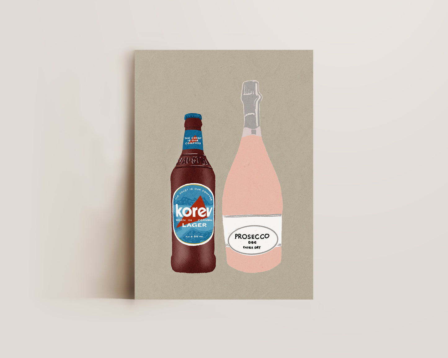 Korev Beer & Pink Prosecco Print