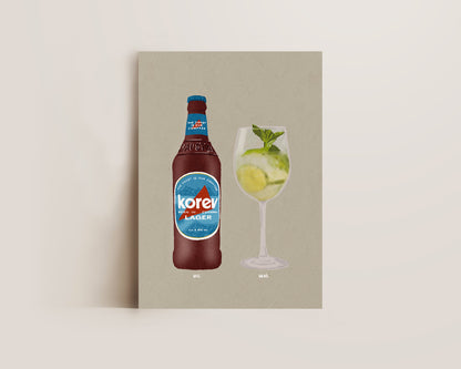 Korev Beer & Hugo Spritz Print