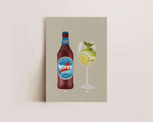 Korev Beer & Hugo Spritz Print