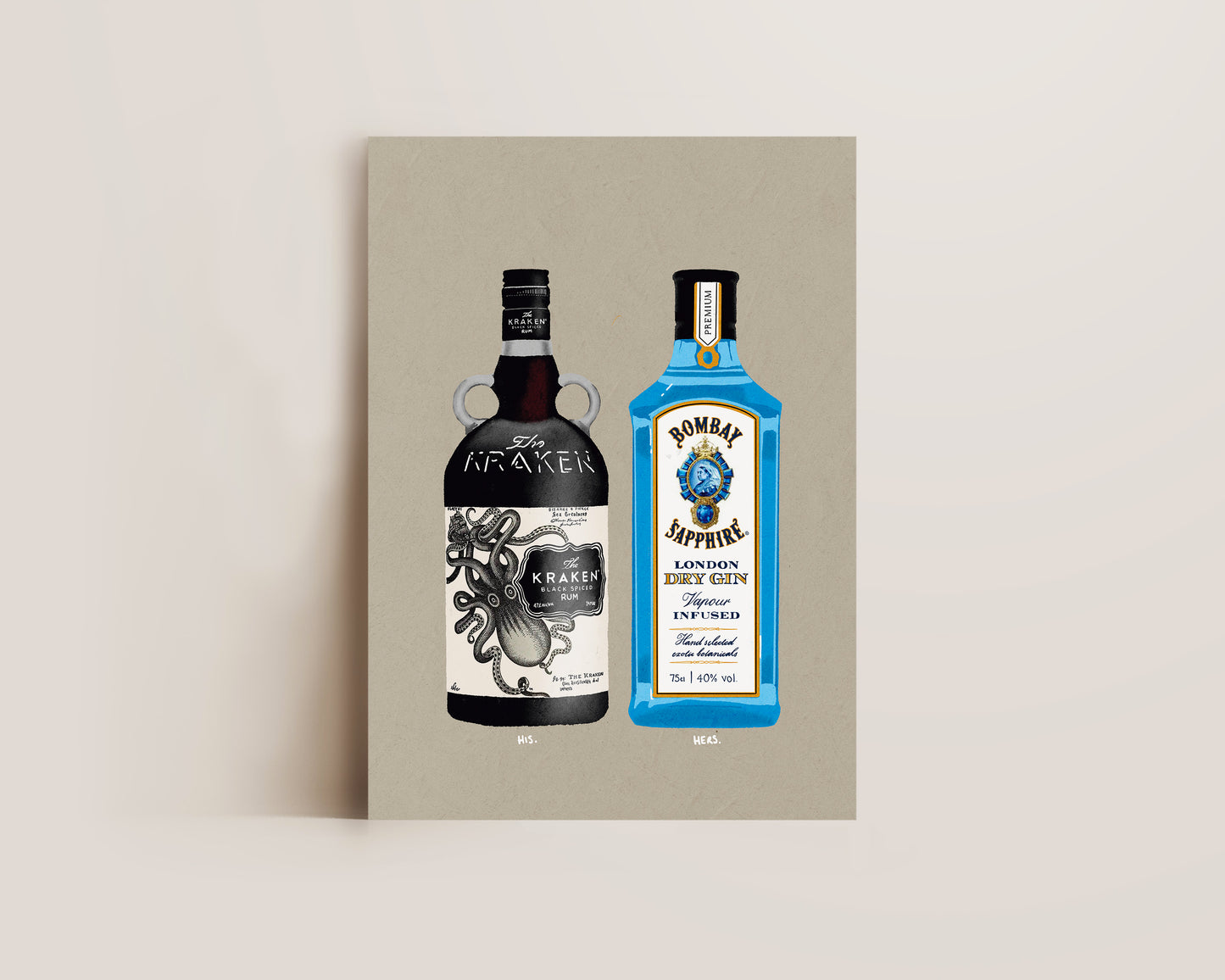 Kraken & Bombay Sapphire Print