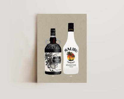 Kraken & Malibu Print