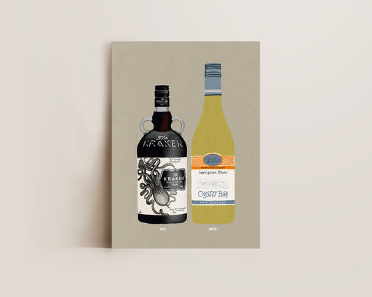 Kraken & Oyster Bay Print