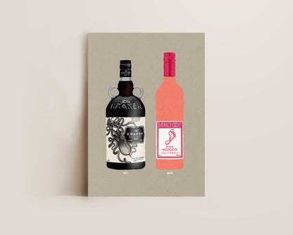Kraken & Pink Moscato Print