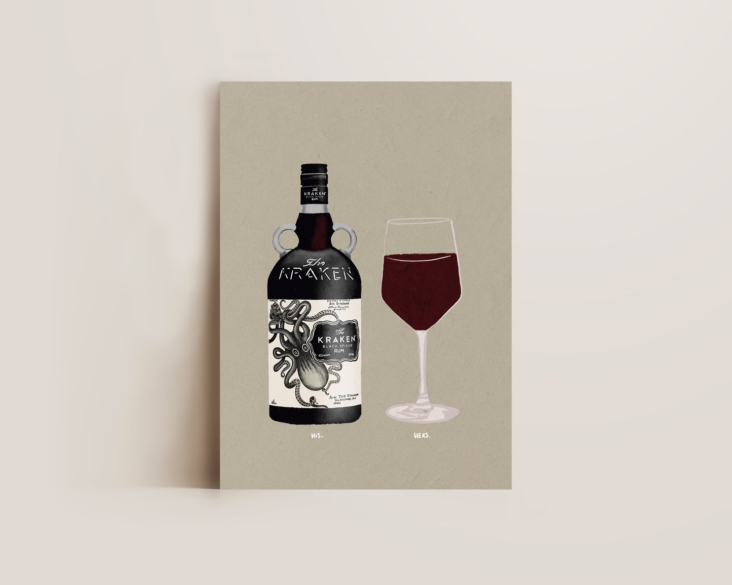 Kraken & Red Wine Print