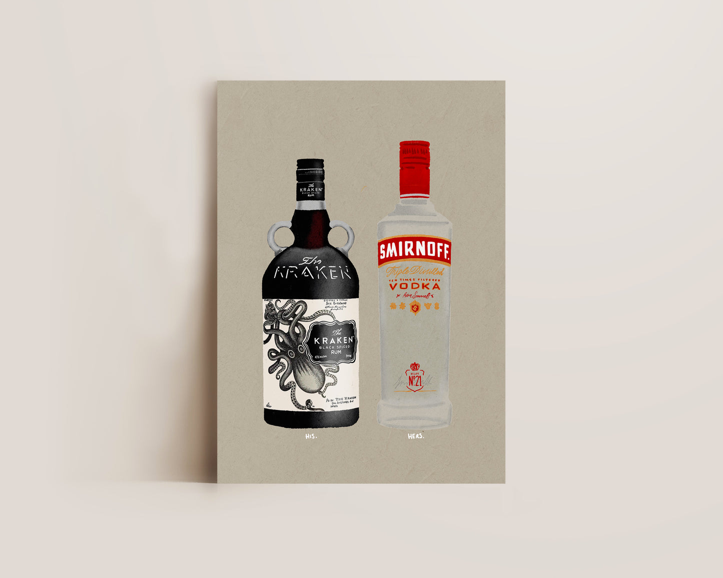 Kraken & Smirnoff Vodka Print