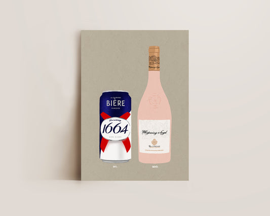 Kronenbourg Can & Whispering Angel Print