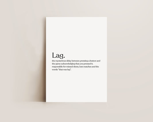Lag Definition Print