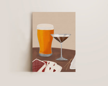 Lager & Espresso Martini Date Night Print