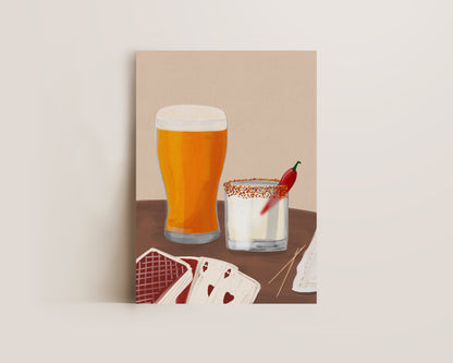 Lager & Spicy Margarita Date Night Print