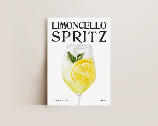 Limoncello Spritz Cocktail Print